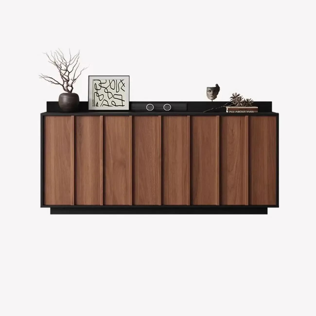 Modern Wood Buffet with Alterable Shelf and Drawers