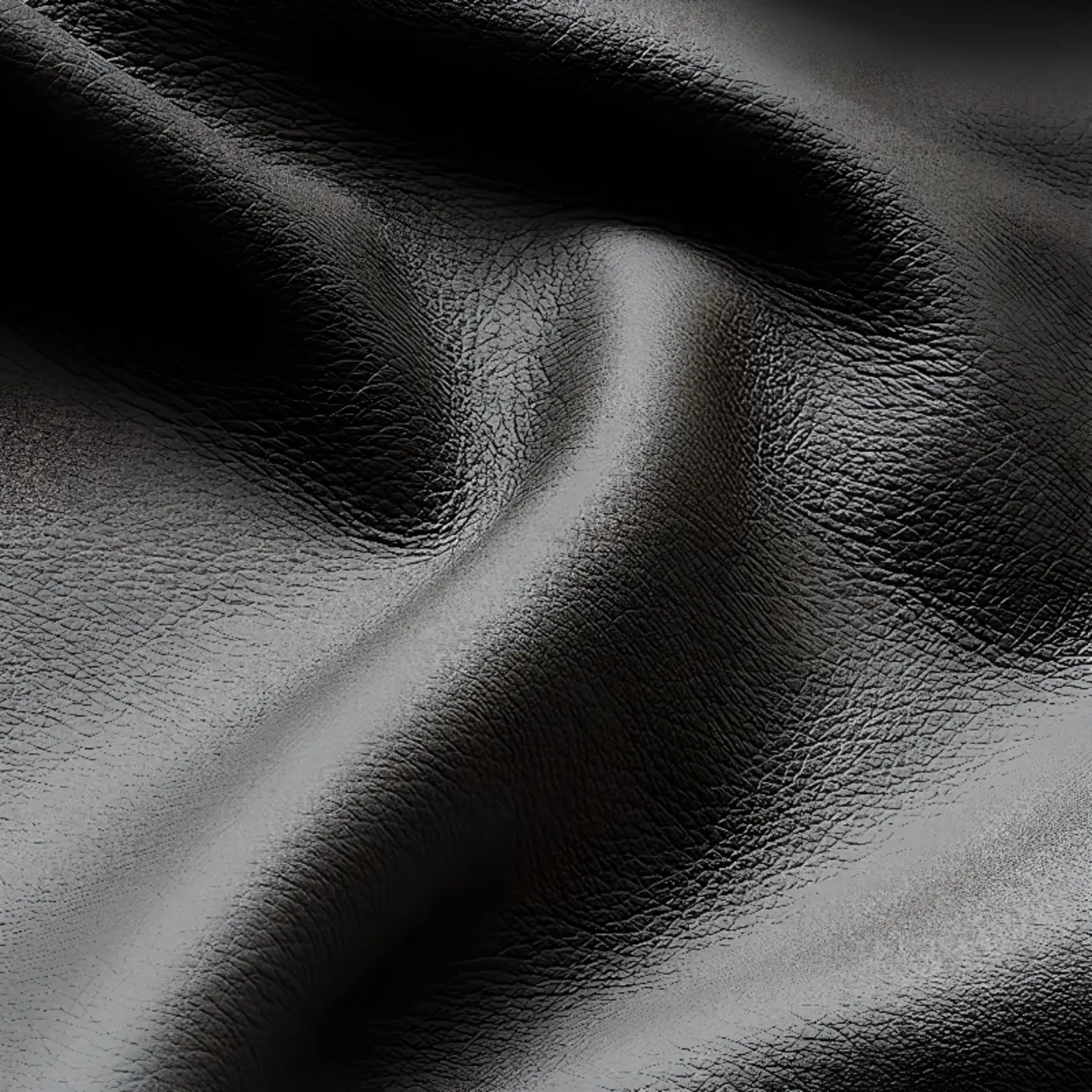 Solid Wood Leather-Top Black 2 Tiers Drawer Nightstand