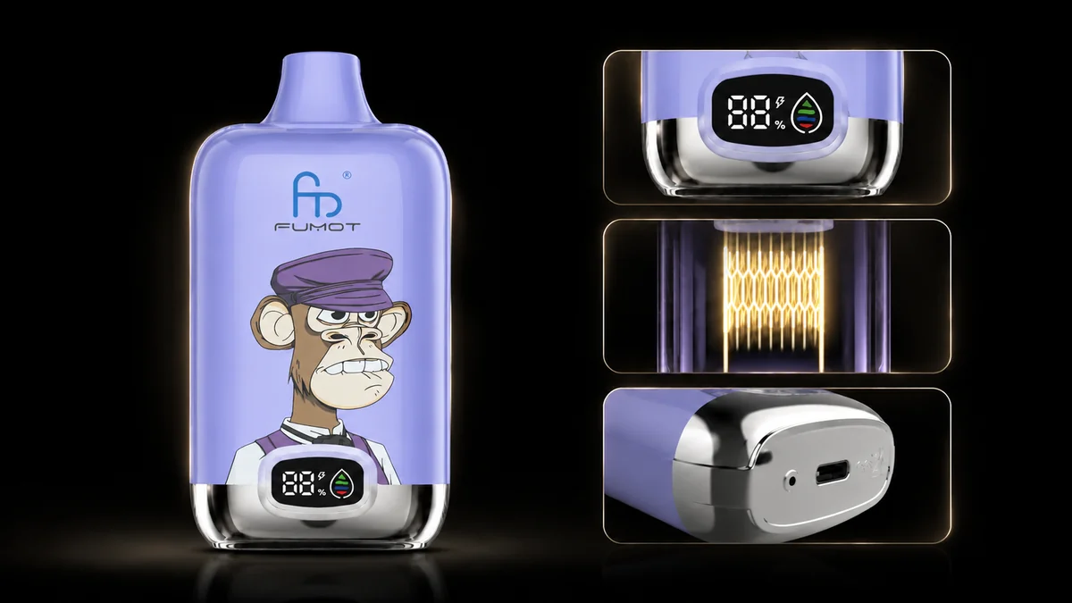 Fumot Digital Box 12000 Blue Razz Lemonade – LED-Anzeige, Mesh-Coil und Type-C im Detail