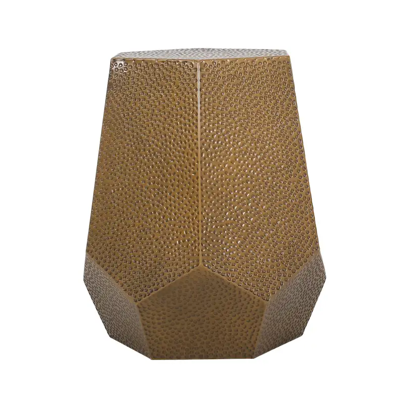 Pamsha Hammered Iron Geometric Side Table by Christopher Knight Home