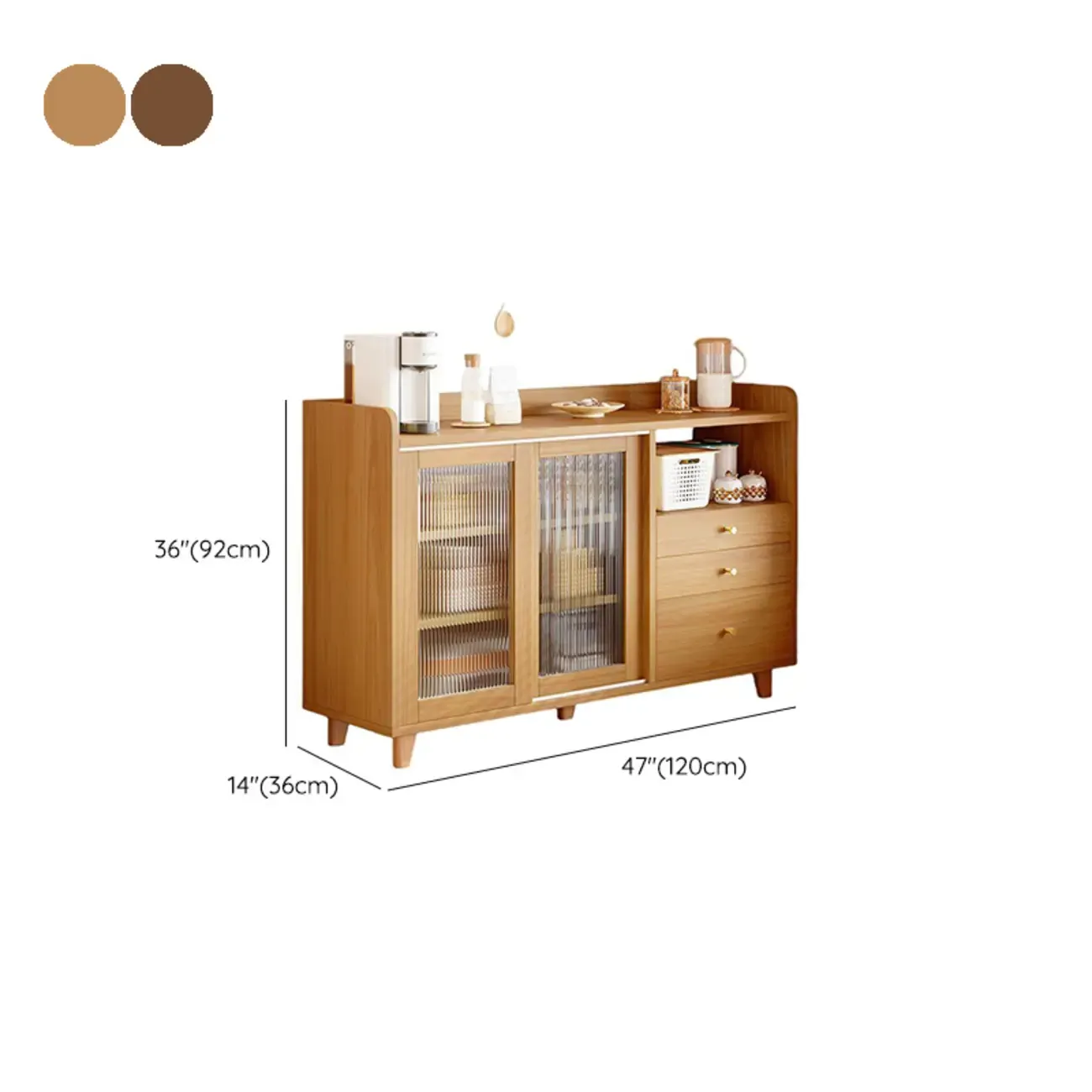 Modern Slab Sideboard with Drawers Cabinets