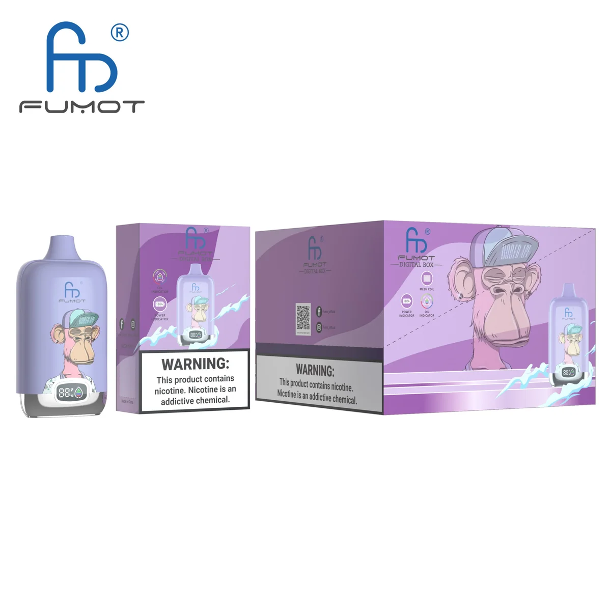 Fumot Digital Box 12000 Vimto – 10er-Displaybox mit Einweg-Vape und Einzelpackung
