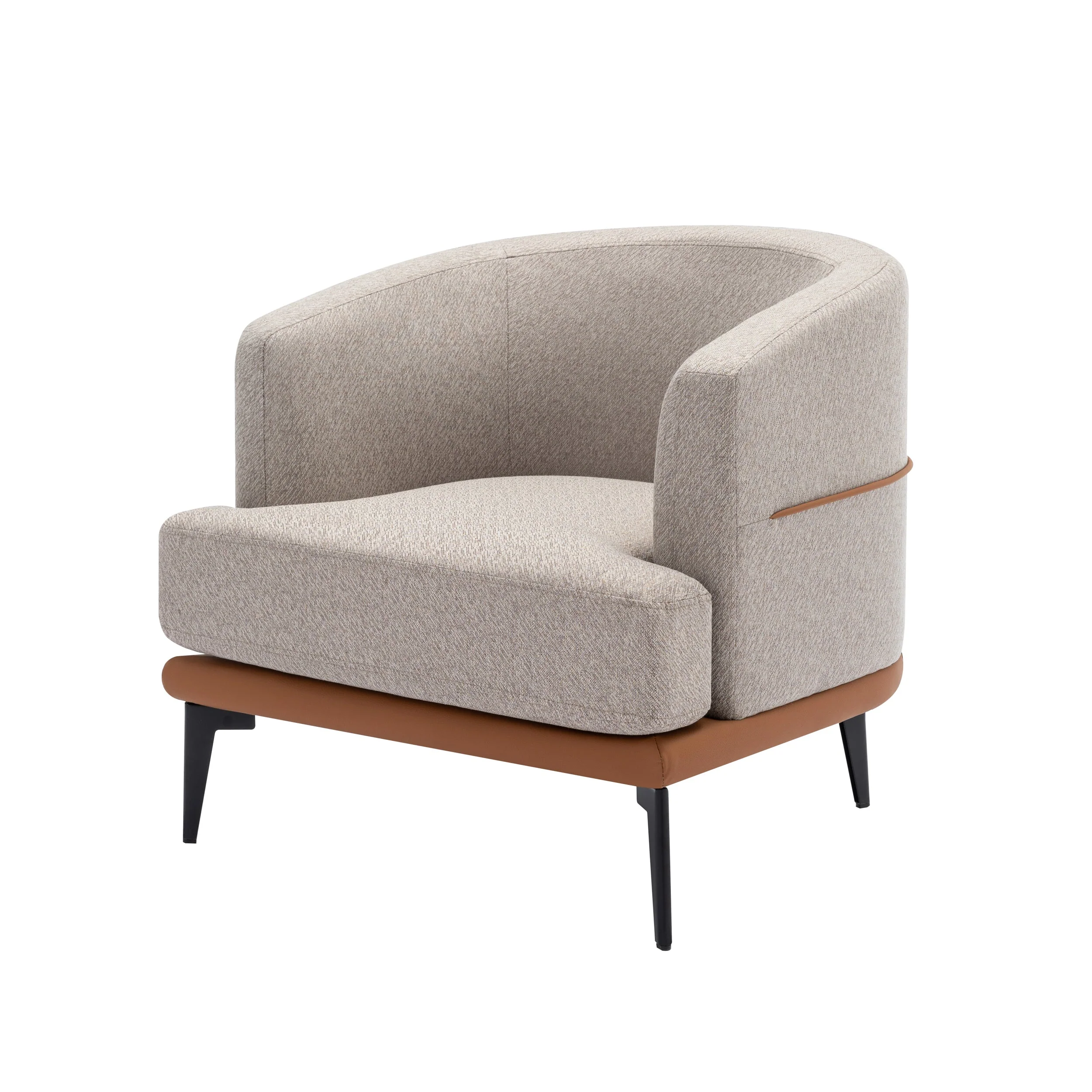 Walker Edison | Modern Two-tone Barrel Accent Chair