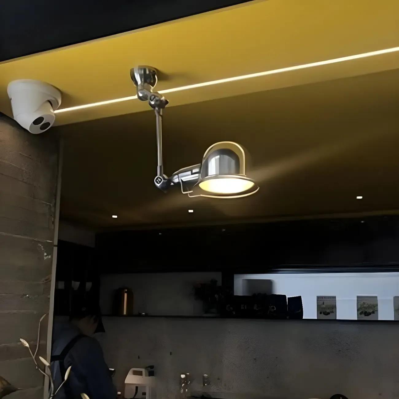 Industrial Metal Silver Glossy Mini Swing Arm Wall Light