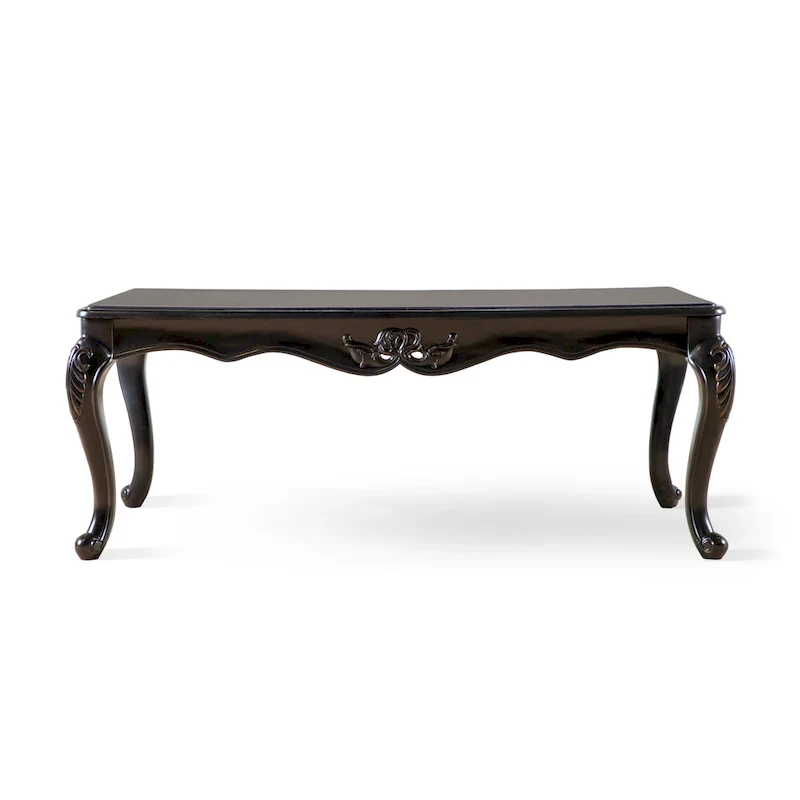 Furniture of America Clarissa Traditional Solid Wood Coffee Table with Carved Legs