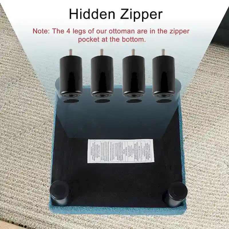 Adeco 15 Small Ottoman Upholstered Foot Rest