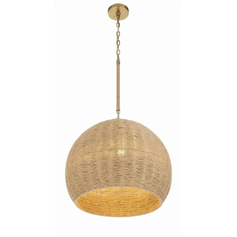 Jace 3 Light Soft Gold Pendant - 20 W x 18 H