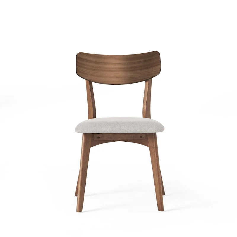 7-Piece Mid-Century Dining Set with Rectangular Table & 6 Chairs