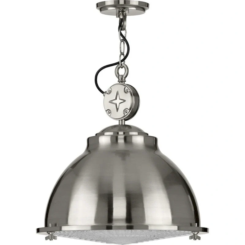 Medal Collection Brushed Nickel One-Light Pendant - 14.400  x 15.000  x 15.000