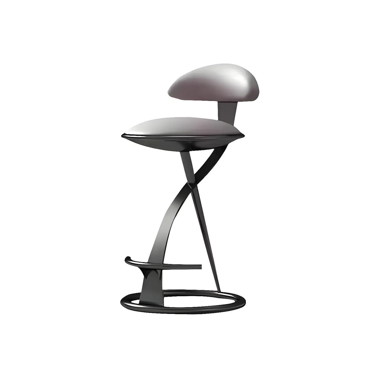 Luxury Gold Metal Frame Sleek Beige Leather Bar Stool