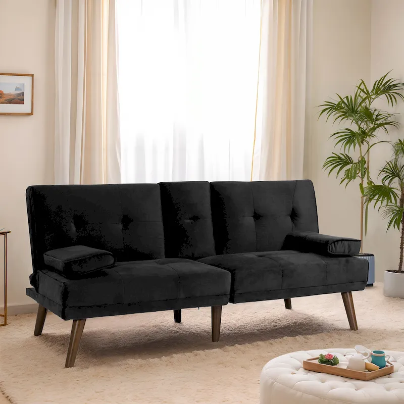 Futzca 60 Small Loveseat, 3 in 1 Cute Convertible Sofa Bed