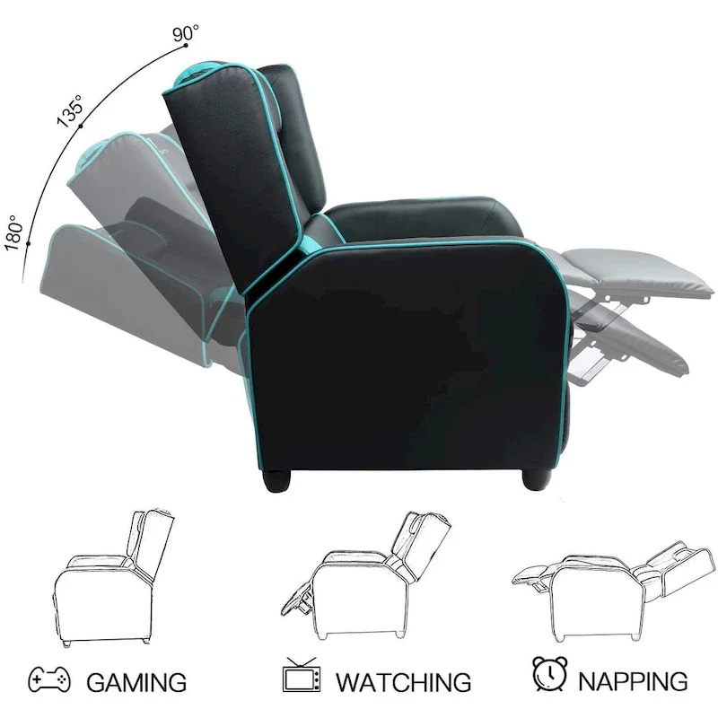 BOSSIN Gaming Recliner Chair Racing Style High Back Chair Living Room Recliners Theater Seating