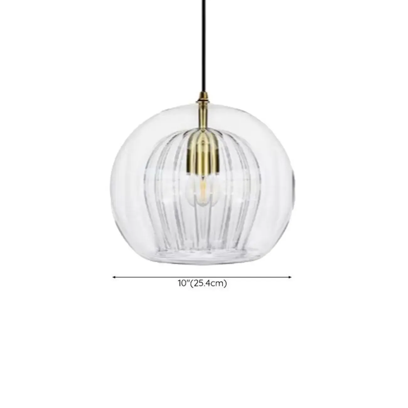 Modern Globe Glass Kitchen Pendant Lighting Height Adjustable
