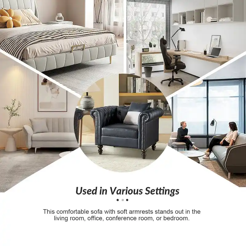 Faustina Traditional Upholstered Armchair with Solid Wood Legs by HULALA HOME