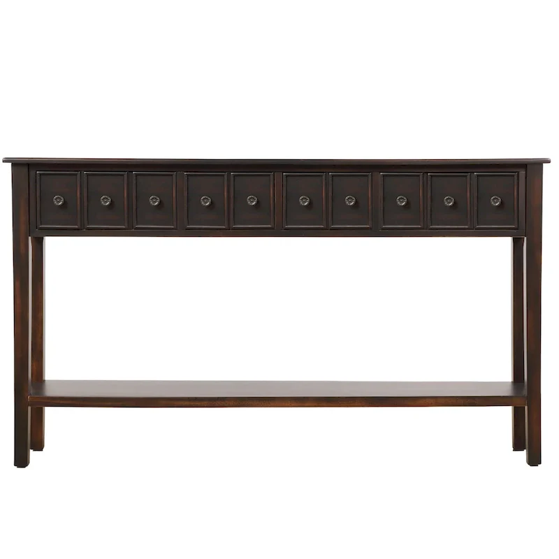 Harper & Bright Designs Rustic 4-drawers Long Entryway Console Table