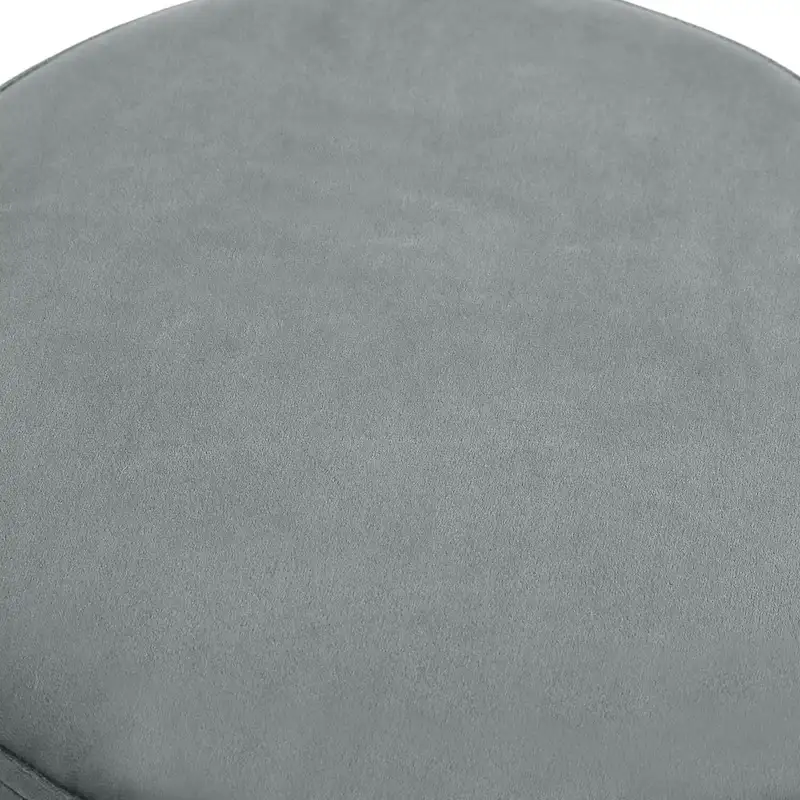 Round Ottoman Velvet Footrest Stool Modern Padded Seat Footstool