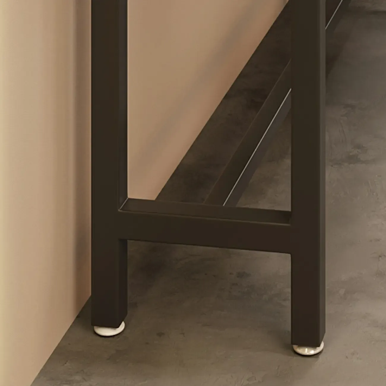 Antique Solid Wood Trestle Base Pub Table