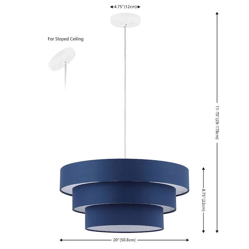 SAFAVIEH Lighting Matthissa Extendable Pendant - 20 In. W x 20 In. D x 25873 In. H - 20Wx20Dx70H