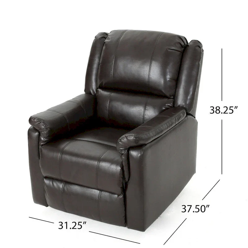 Jennette Faux Leather Swivel Gliding Recliner by Christopher Knight Home