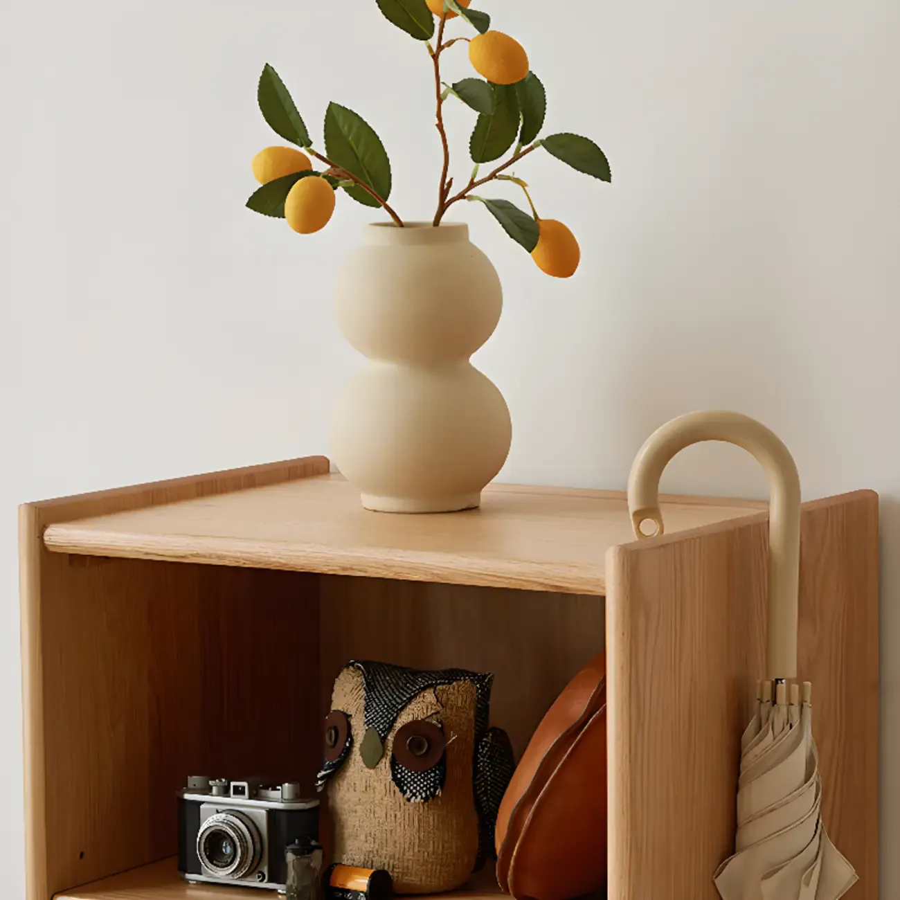 Modern Wooden 6-Tier Rectangle Oak Large Bookcase