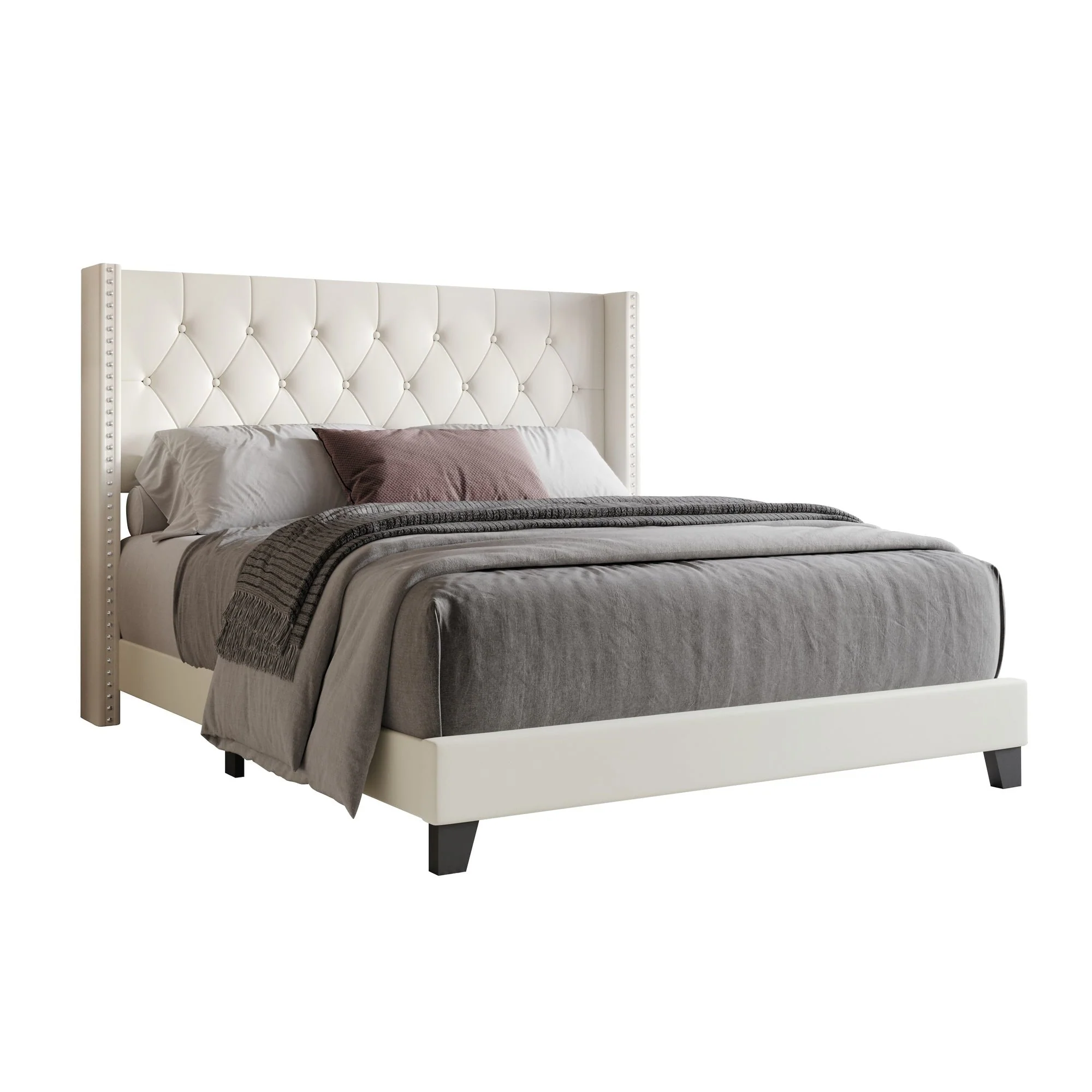 Homer Tufted Upholstered Panel Bed