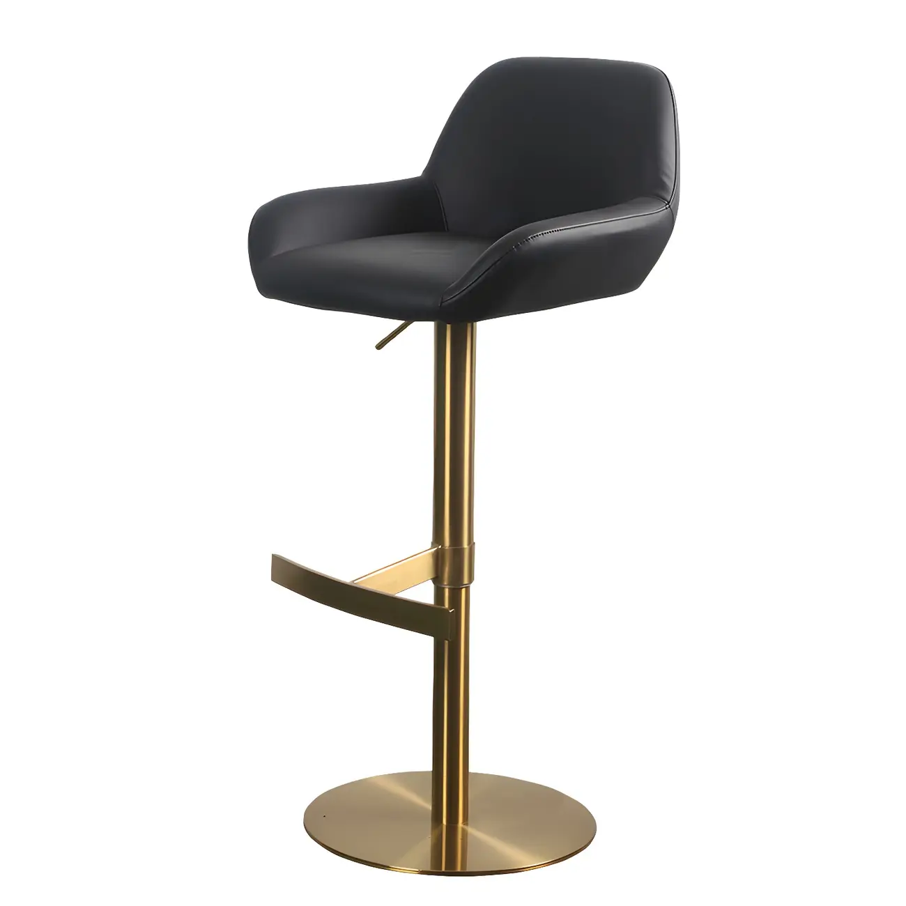 Glossy Metal Bucket Swivel Adjustable Bar Stools