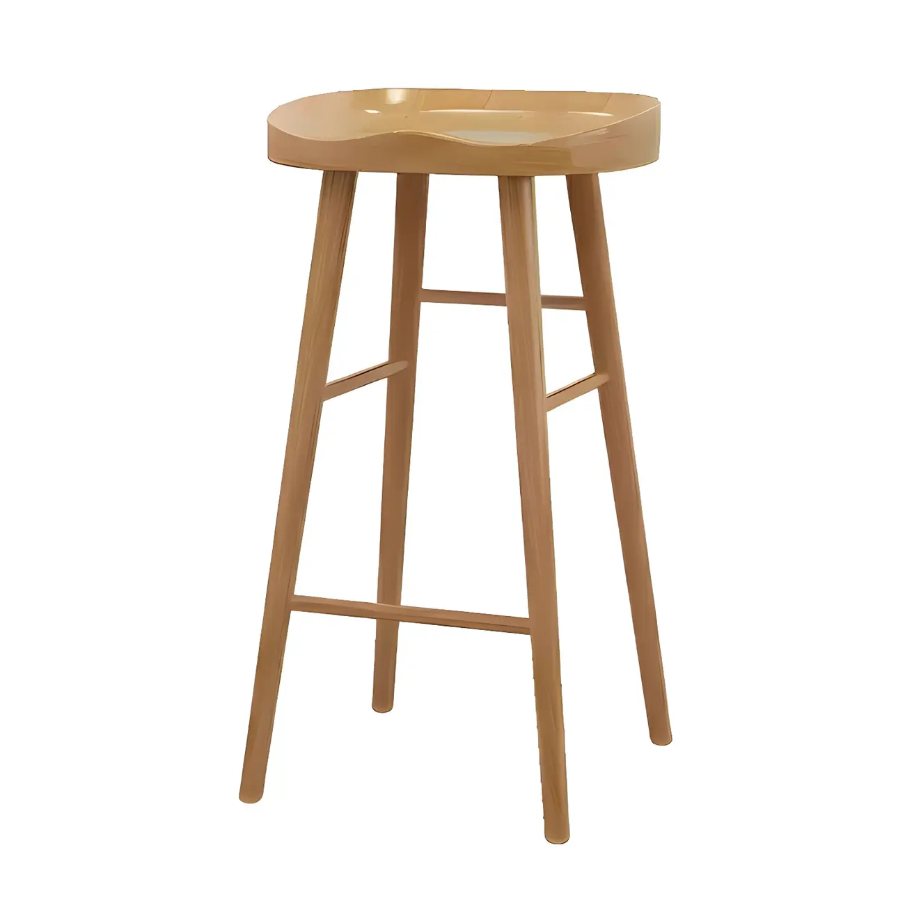 Elegant Long Bar Table with Wooden Stools