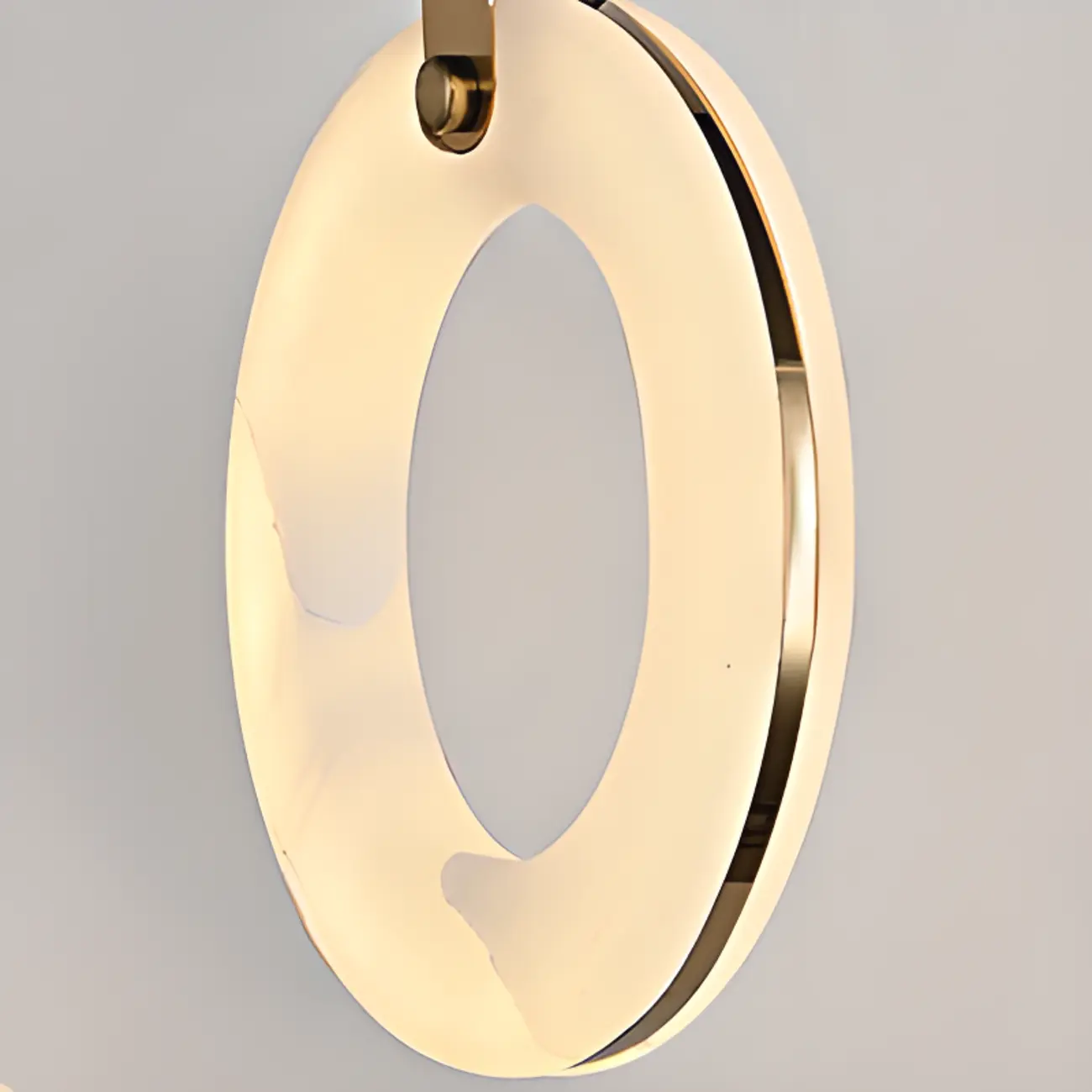 Adjustable Gold Metal Circle Hanging Pendant Light