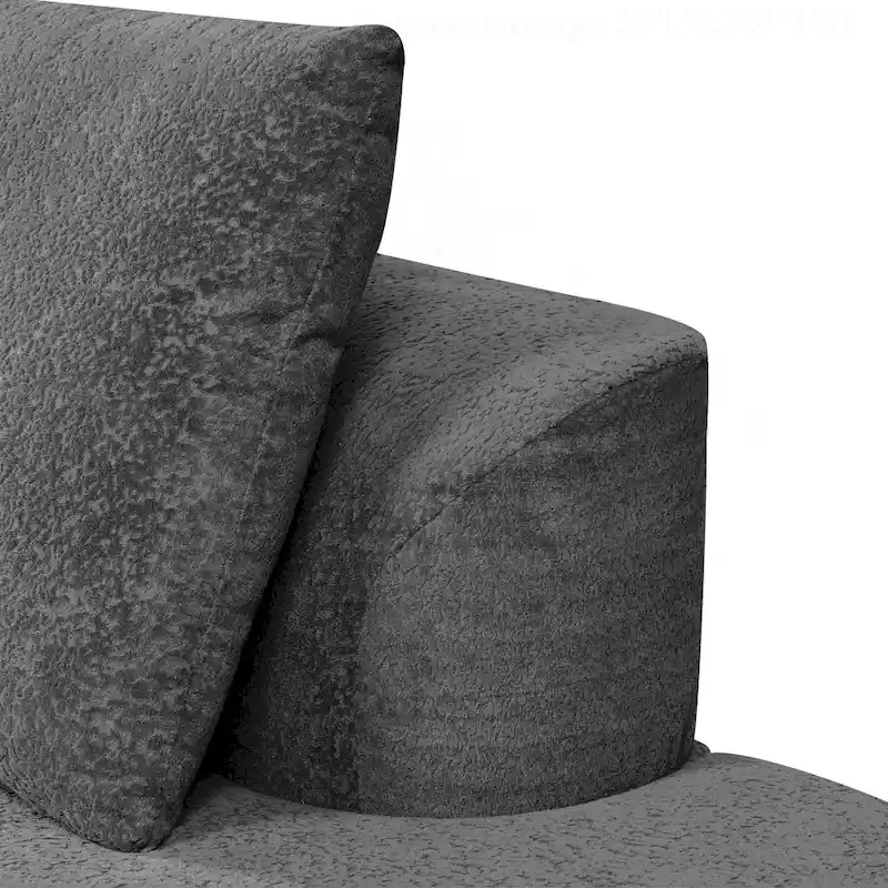 Modern Curved Sectional Sofa with High-Quality Upholstery and Spacious Seating