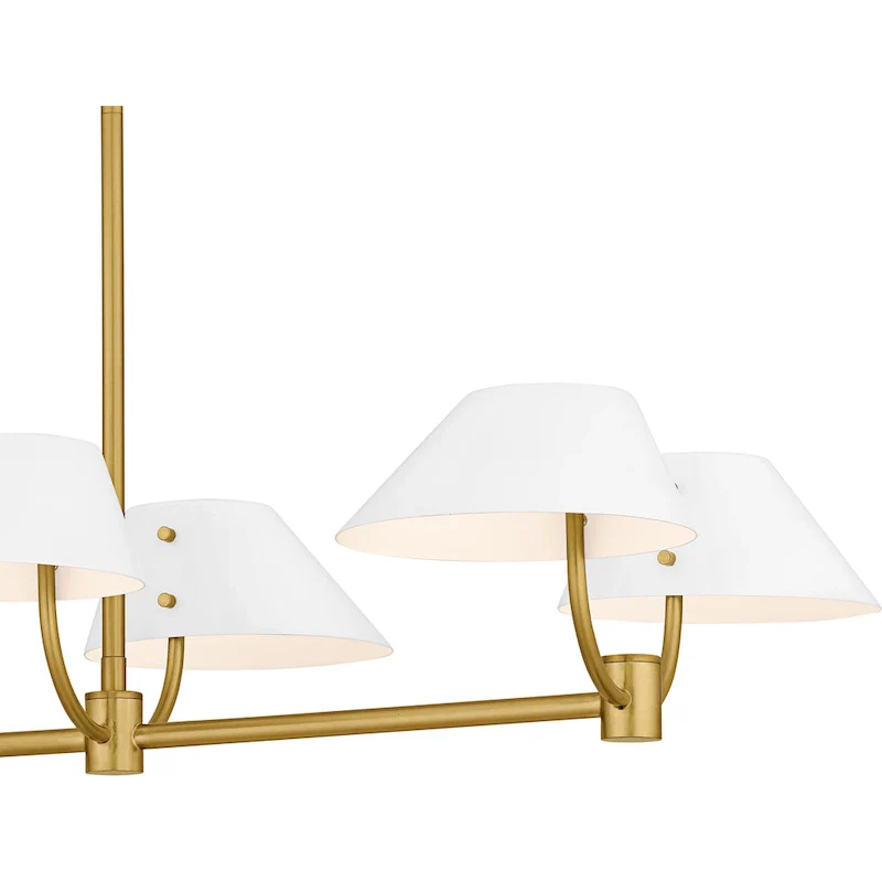 Penley 6-Light Brushed Gold Linear Chandelier