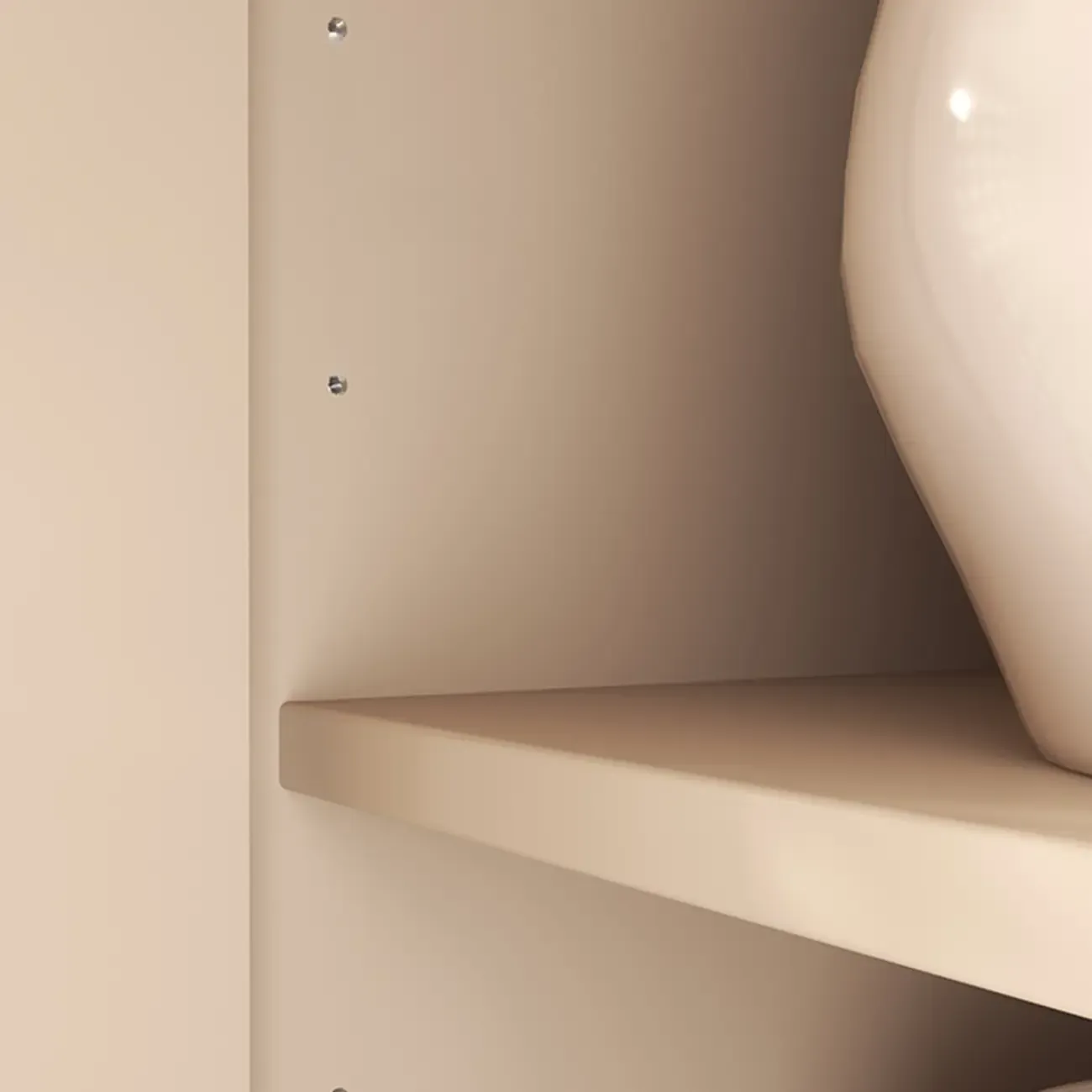 Coffee Solid Wood Shoe Cabinet with Adjustable Shelves