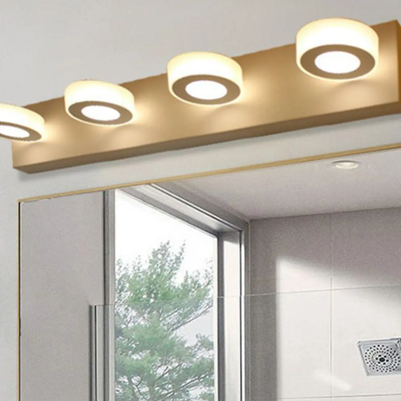 Modern LED Bathroom Vanity Light with Geometric design