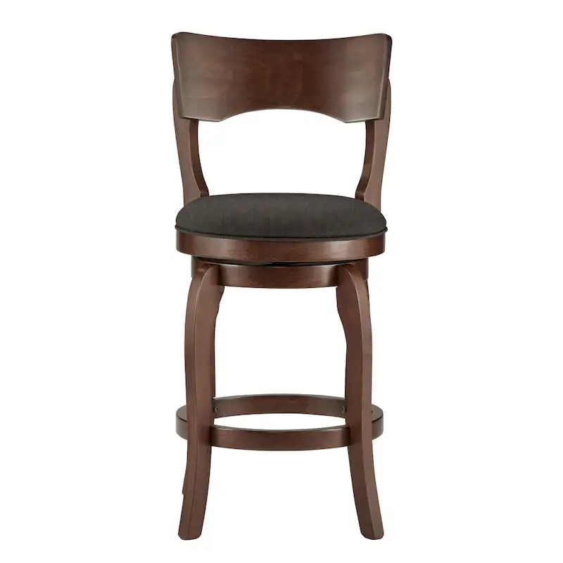 Lyla 24-inch Brown Counter Height Swivel Stool by iNSPIRE Q Classic