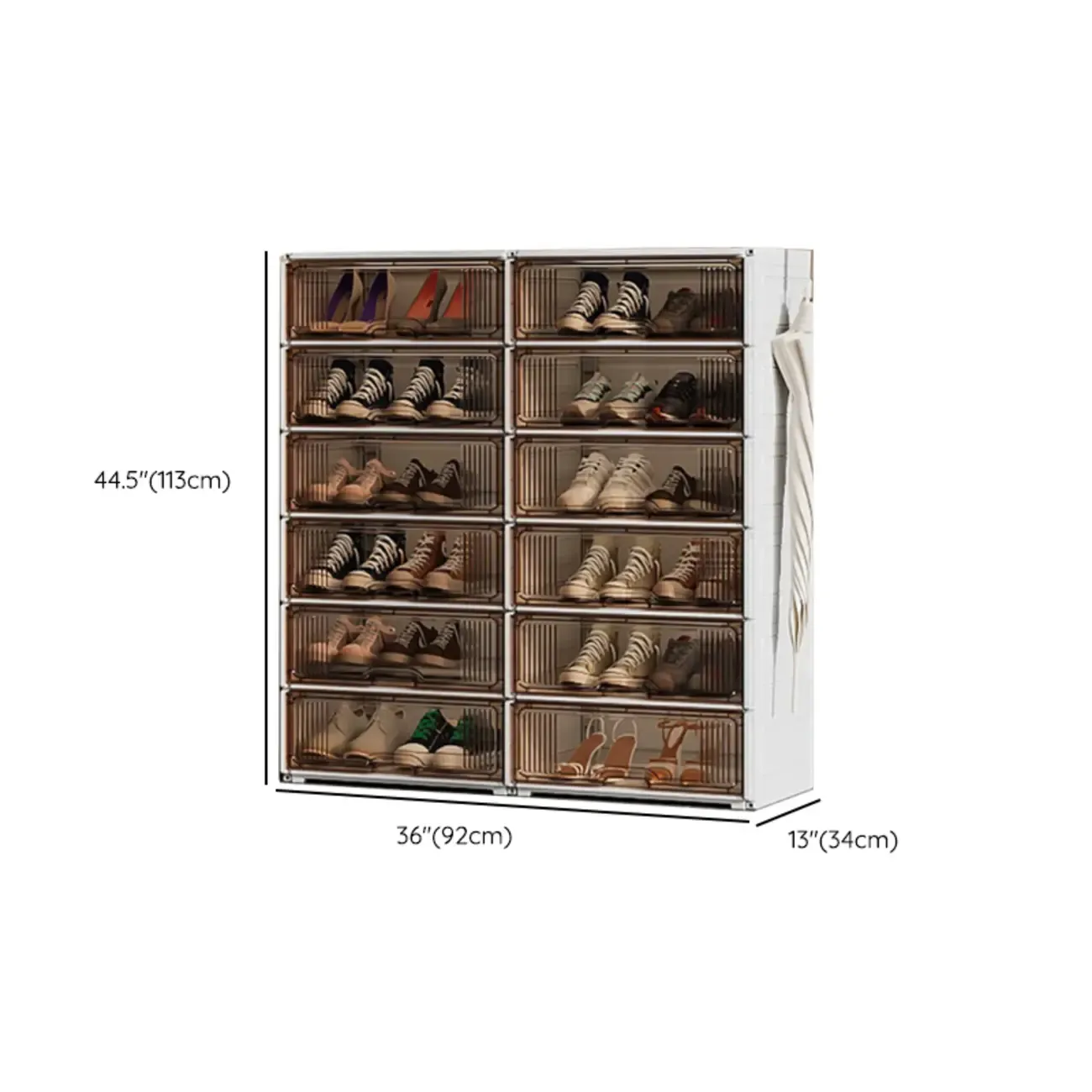 Durable Flip-up Glam Plastic Clear Shoe Boxes Stackable