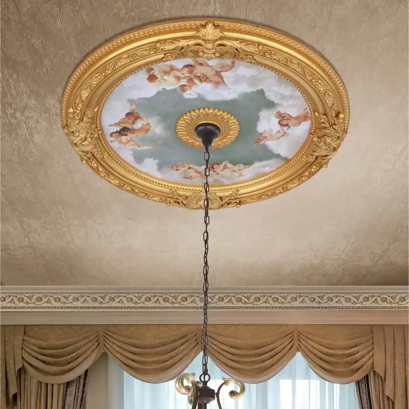 Blanco Round Chandelier Ceiling Medallion 36in