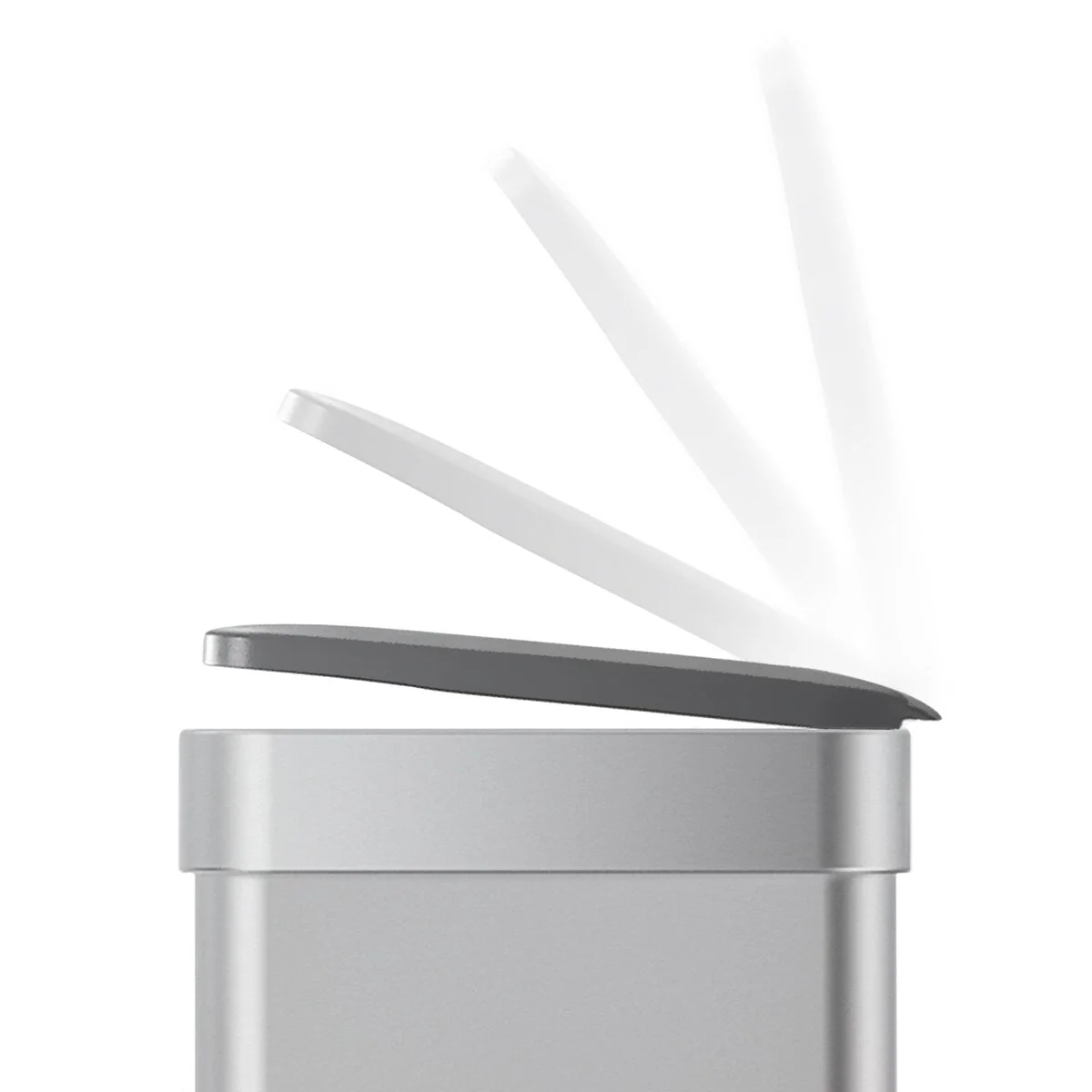 Qualiazero 16 Gal (8 Gal dual unit) Rectangular Recycle Step Can - Stainless Steel