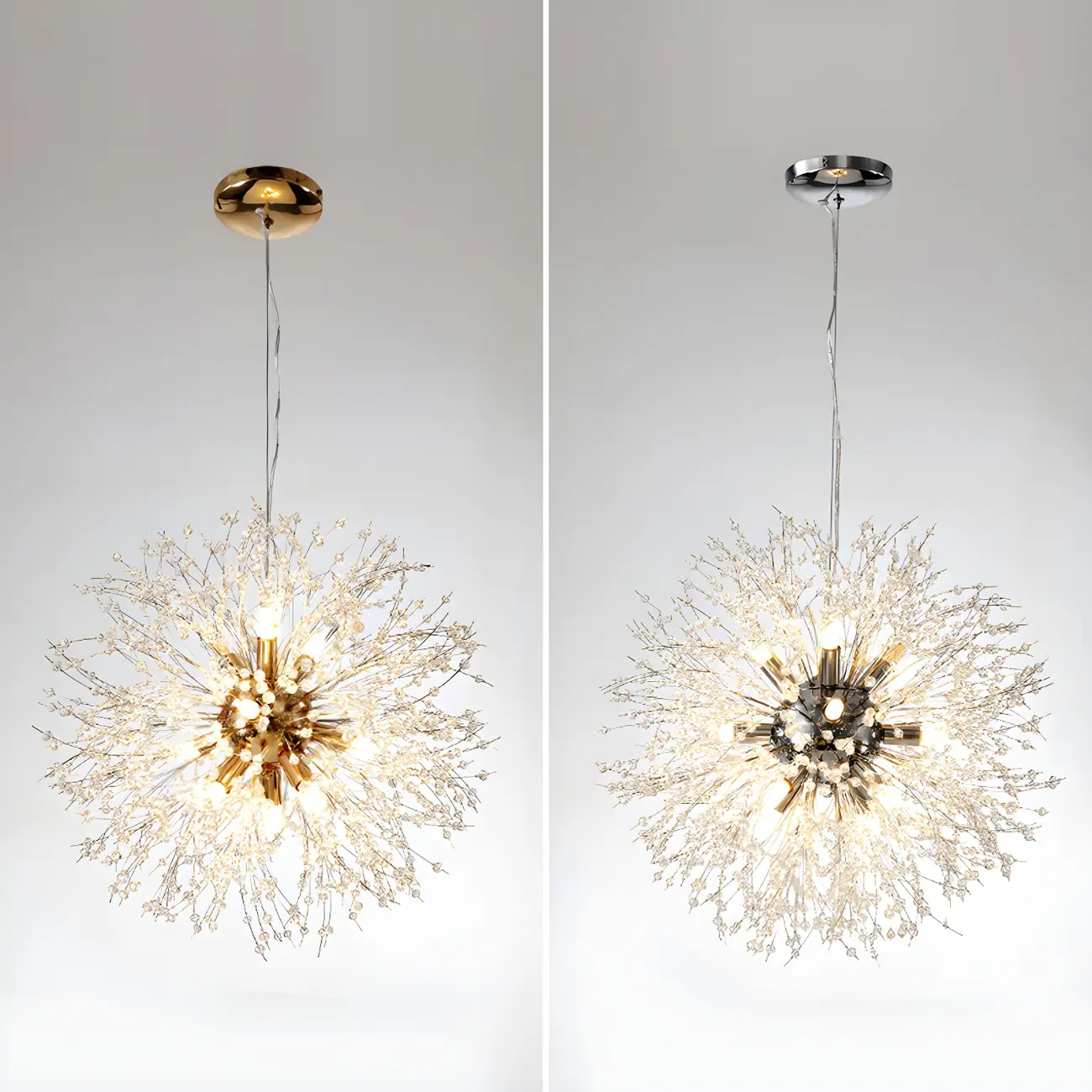 Adjustable Modern Gold Crystal Explosion Sputnik Chandelier