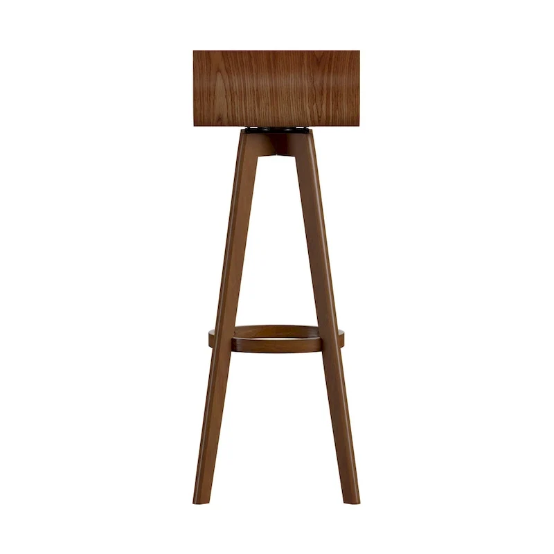 Ellery Mid-Century Modern Swivel Wood Stool (Set of 2) iNSPIRE Q Modern