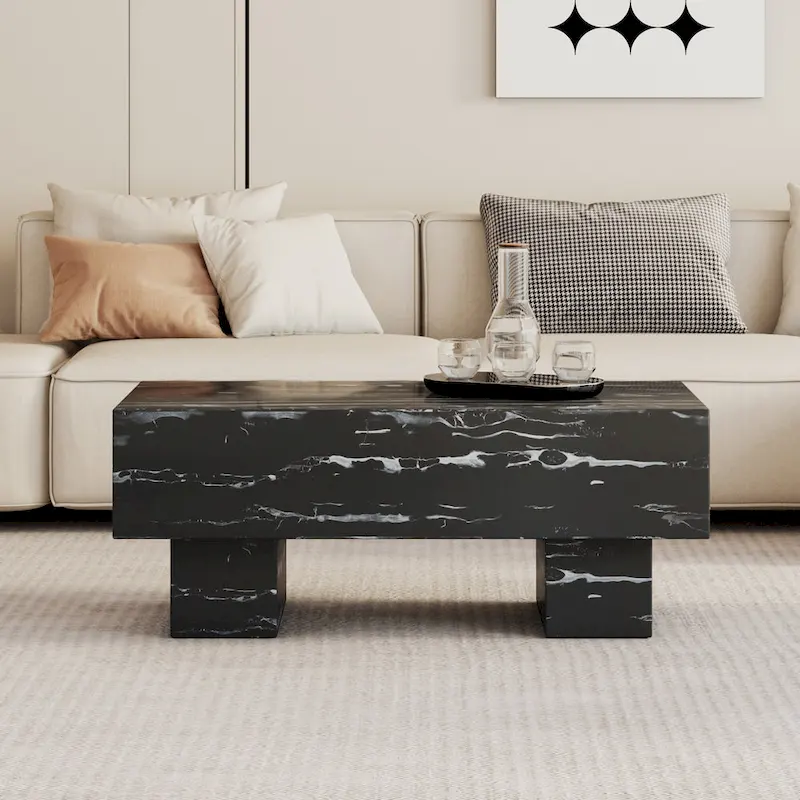 Modern Simple Texture Sticker MDF Coffee Table