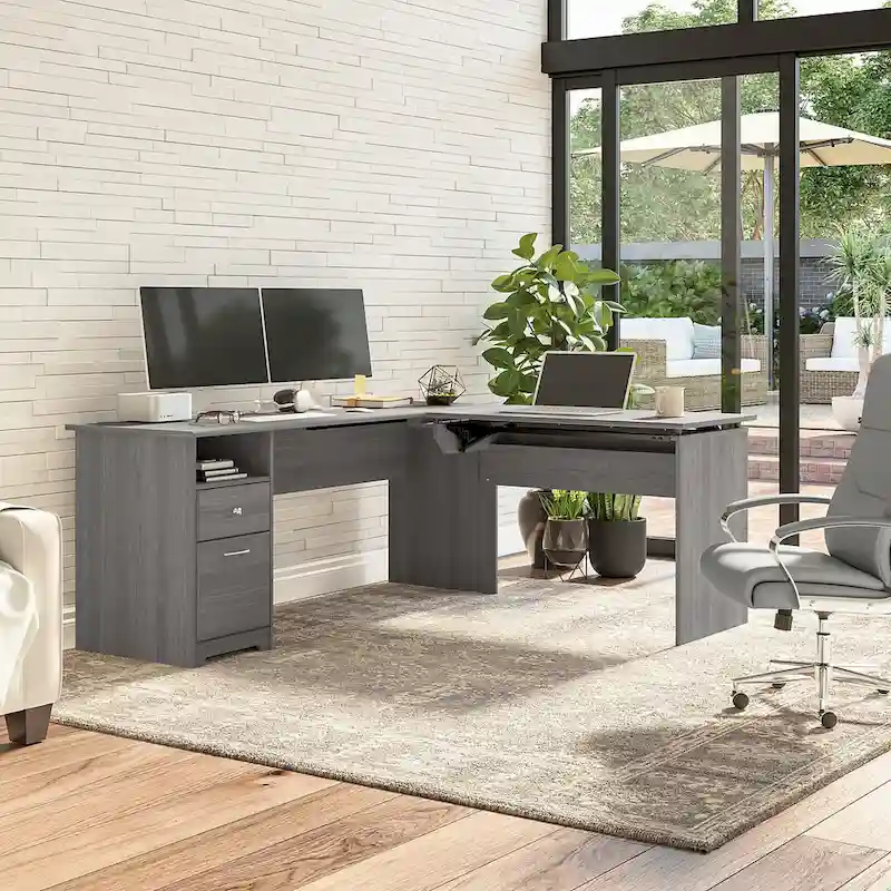 72W 3-position L-shaped Sit to Stand Desk by Bush Furniture