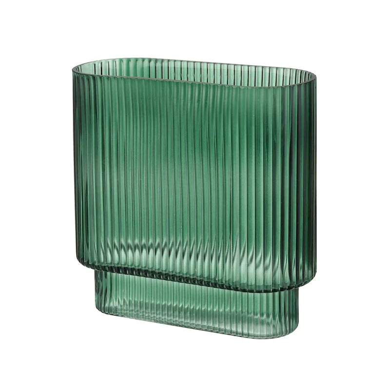 Elk Home Dare Green Finish Glass 8 Inch Wide Vase