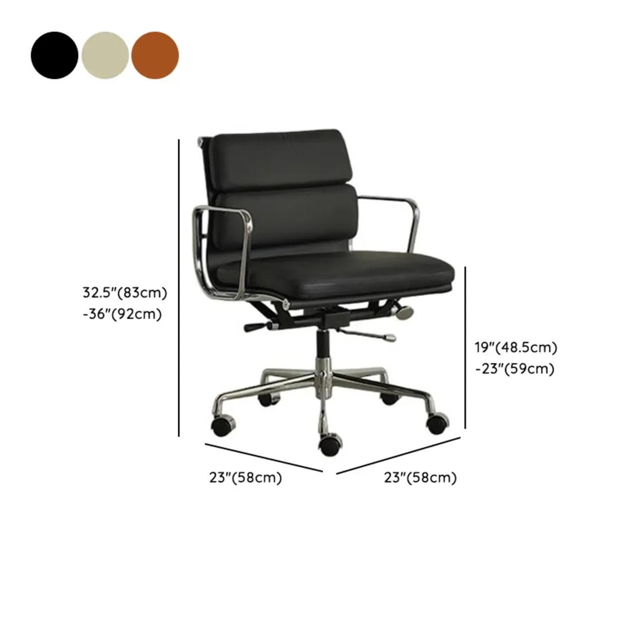 Modern Leather Adjustable Ergonomic Office Chair