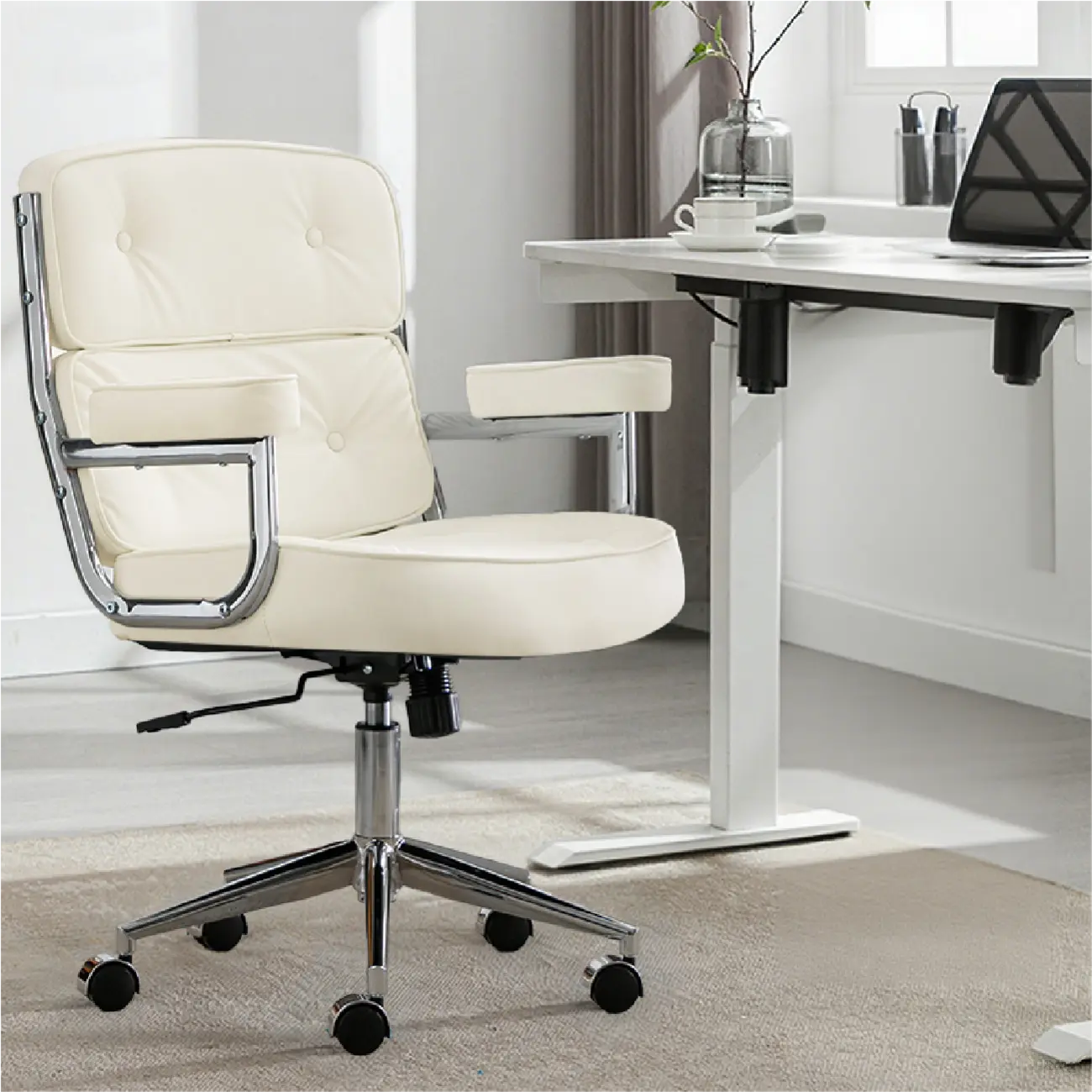 Modern Leather Adjustable Ergonomic Tilt Office Chair