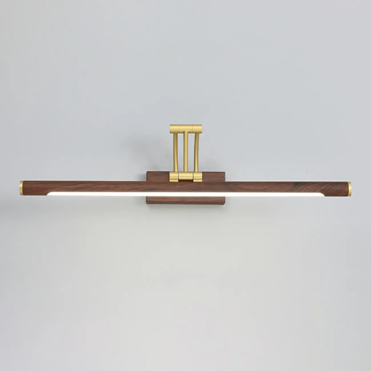 Modern Wood LED Tubular Vanity Light with Swing Arm