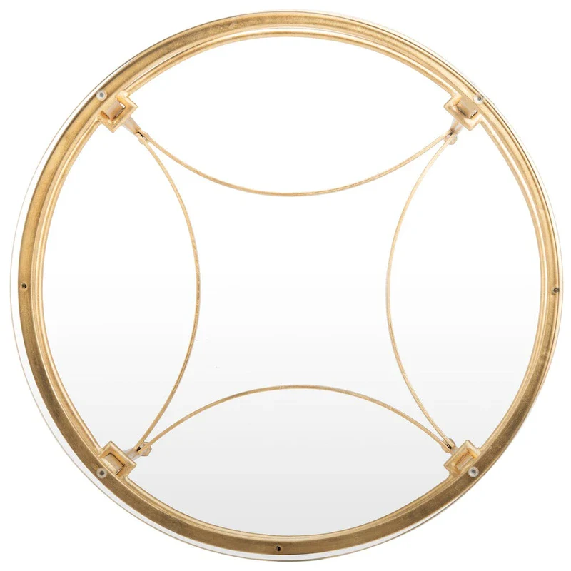 SAFAVIEH Couture Venie Round Antique Gold Glass Side Table - 27 W x 27 D x 23 H - 27Wx27Dx23H