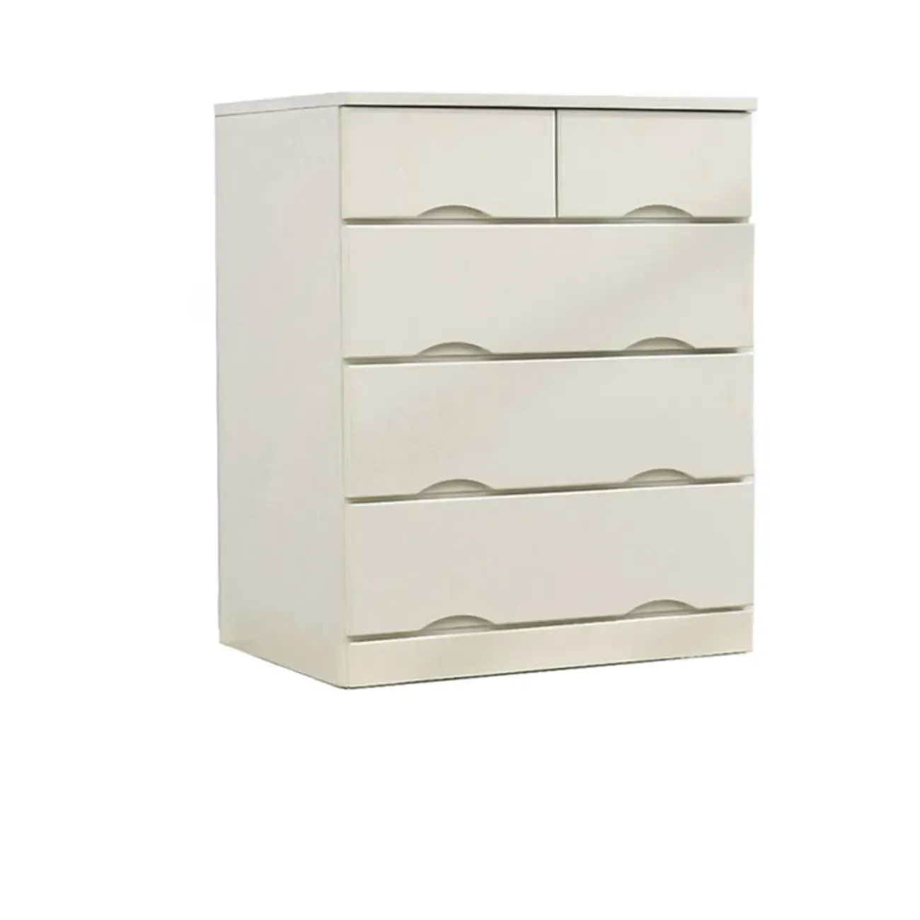 Natural Wood Double Dresser with Lockable Drawer