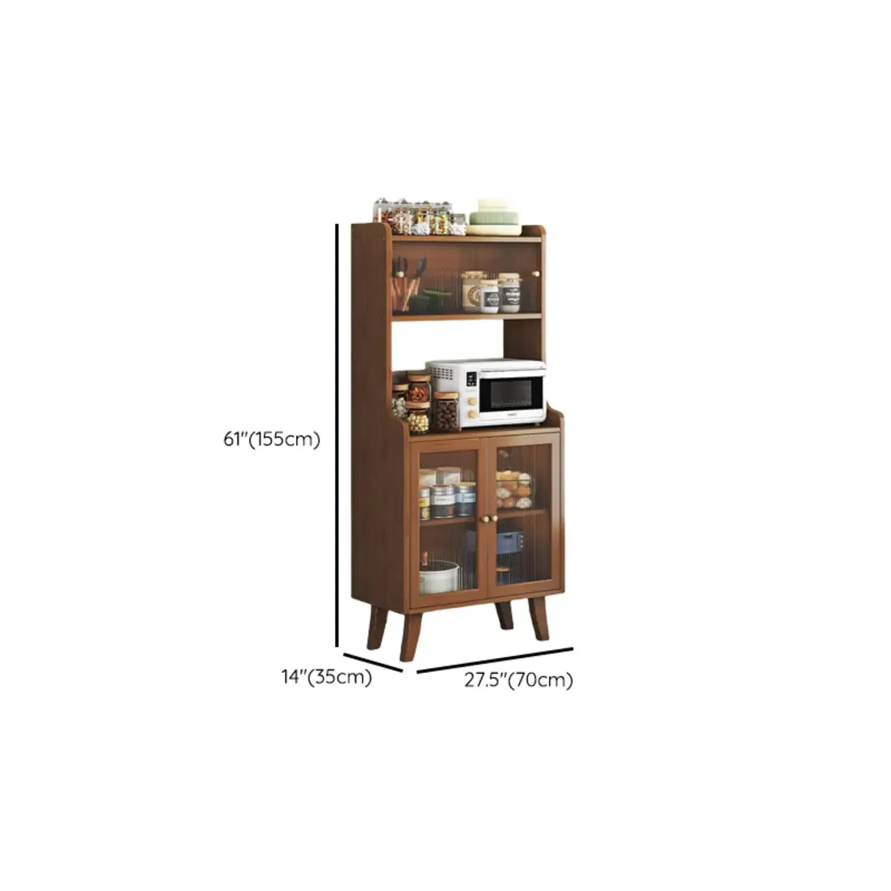 Modern Bamboo Narrow Sideboard with Drawers