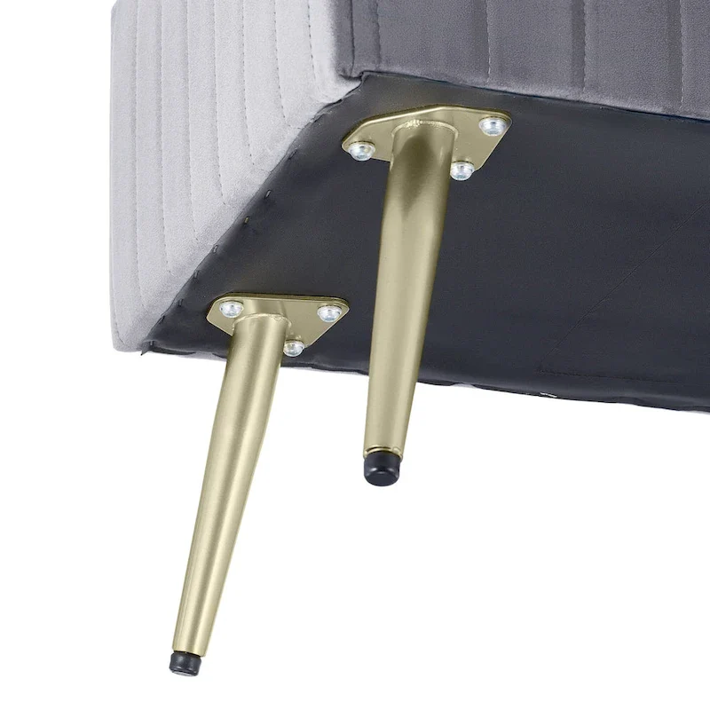 24 Modern Upholstered Entryway Bench with Padded Velvet Seat