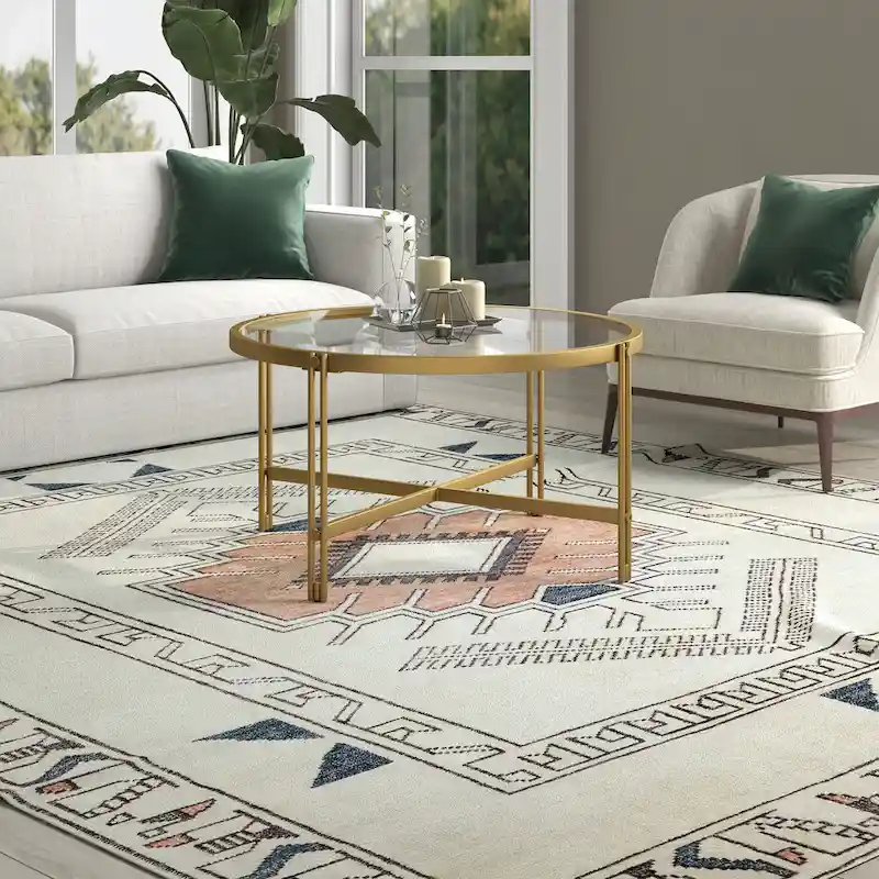 Inez 32   Wide Round Coffee Table