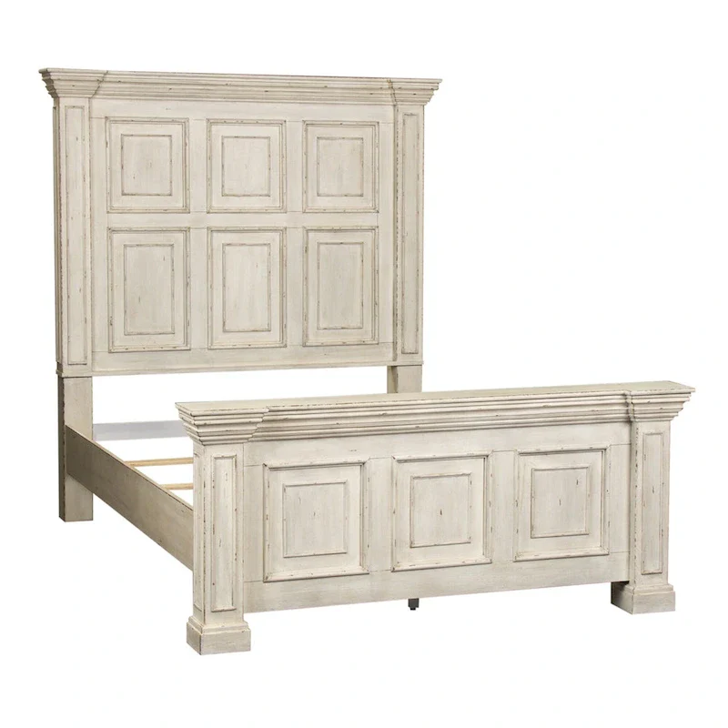 Big Valley Whitestone Distressed Queen Panel Bed